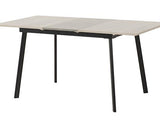 AVERY & LUKAS EXTENDING DINING SET (X4 CHAIRS) - CONCRETE/SAPPHIRE BLUE VELVET