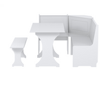 Hemington Corner Dining Set- White