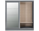 NEVADA 2 DOOR SLIDER WARDROBE - GREY GLOSS