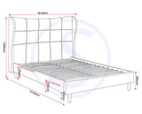 VERONA 4'6" BED - BROWN FABRIC