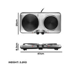 Daewoo Double 2500W Stainless Steel Hot Plate