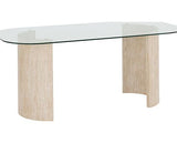 MODENA & AVERY DINING SET (X4 CHAIRS) - CREAM/GREY VELVET