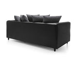 Dylan 3 Seater-Black & Charcoal