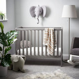 Bantam Space Saver Cot & Fibre Mattress-Taupe Grey
