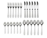 24pc Hammered Cutlery Set - S/STEEL