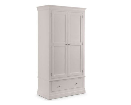 CLERMONT 2 DOOR 1 DRAWER WARDROBE - LIGHT GREY
