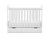 Grace Cot Bed, Under Drawer + Fibre Mattress - White