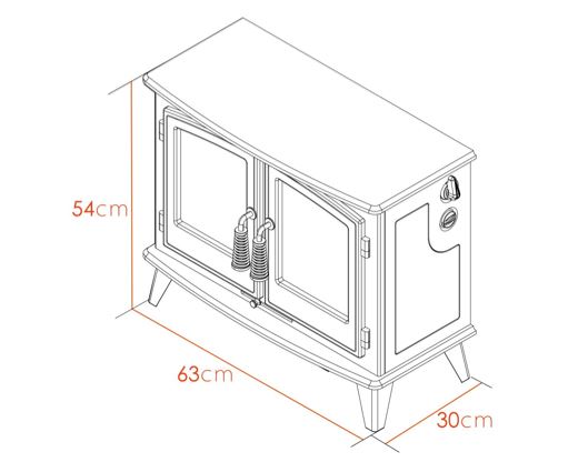 Adam Woodhouse Electric Stove in Black