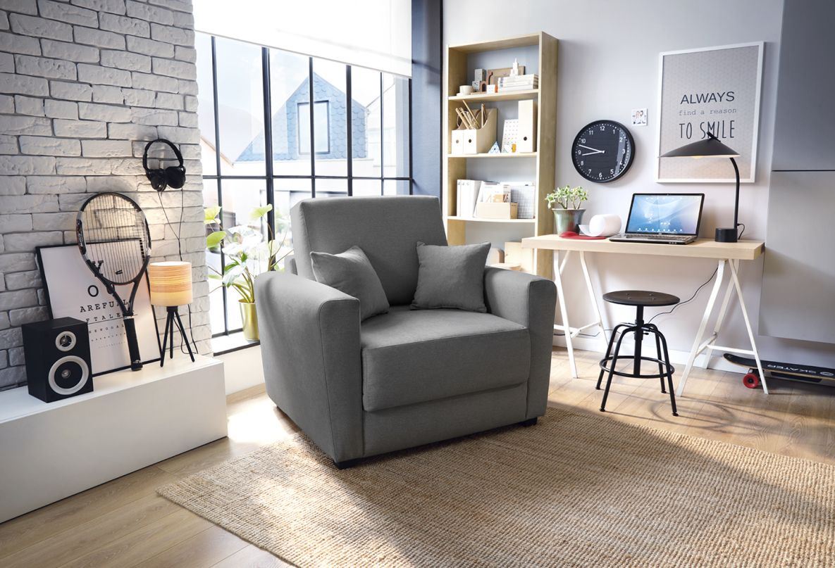 Olly Single Sofa Bed - Dark Grey