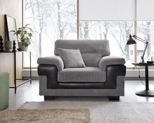 Samson Armchair - Black & Grey