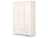 MAINE 3 DOOR COMBINATION WARDROBE - SURF WHITE