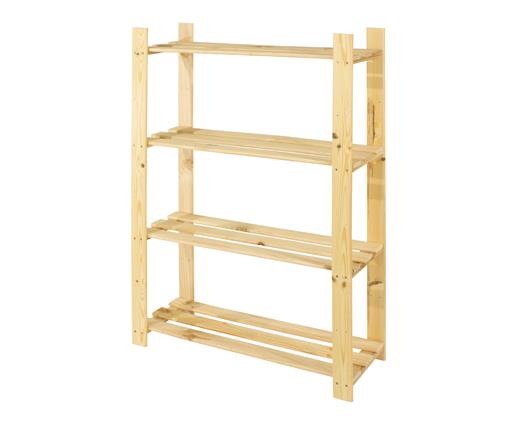 Pine 4 shelf slatted storage unit