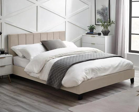 Rosa Velvet Bed in a Box Cream - Small Double
