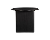 Axel Oval Fluted Dining Table - Black