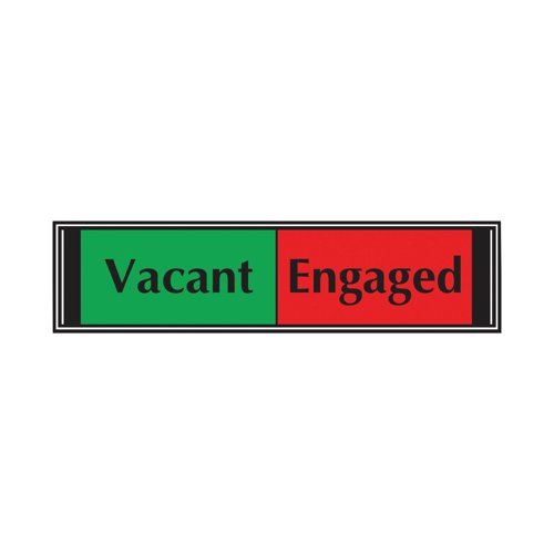 Sliding Sign Vacant&#47;Engaged Self Adhesive V6DB&#47;VE