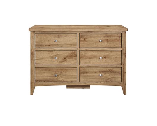 Hampstead 6 Drawer Chest Oak