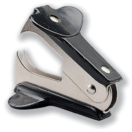 5 Star Office Staple Remover Contoured Grip Pinch Style Black