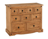 Corona 4+3+2 Drawer Merchant Chest - Distressed Waxed Pine