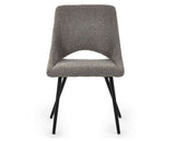 SET OF 2 IRIS BOUCLE DINING CHAIRS - GREY