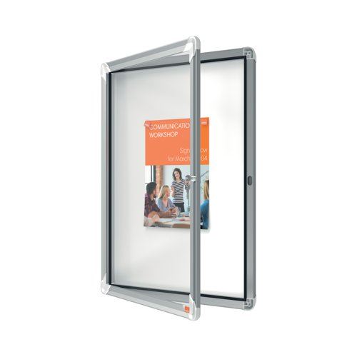 Nobo Premium Plus Magnetic Lockable Notice Board 4xA4 1902557