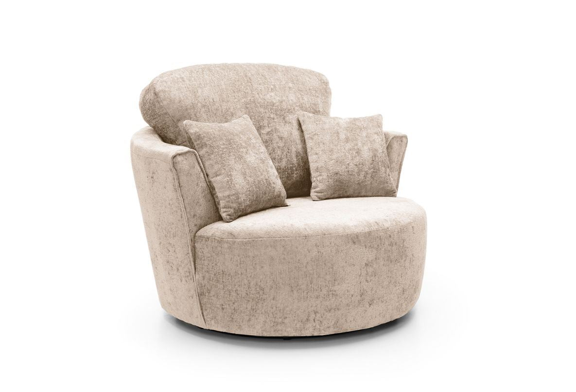Harriet Swivel Chair - Cream