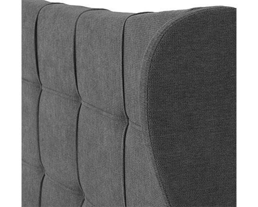 VERONA 4'6" OTTOMAN BED - GREY FABRIC