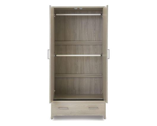 Nika Double Wardrobe - Grey Wash