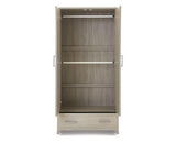 Nika Double Wardrobe - Grey Wash