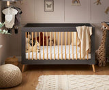 Maya Mini Cot Bed - Slate with Natural