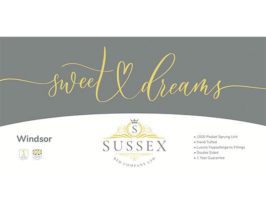 4'6ft Windsor Divan and Mattress Set- Double