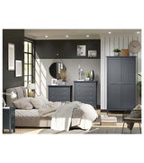 Como 2 Door Wardrobe-Midnight Blue