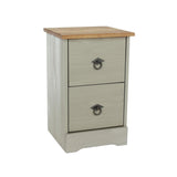 Corona Classic 2 drawer compact bedside cabinet