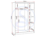 MALVERN 3 DOOR WARDROBE - BLACK