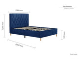 Loxley King Bed - Blue