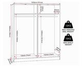 MALVERN 4 DOOR WARDROBE - BLACK