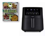 Vortx 7.2L Digital Air Fryer 1650W and Tower Single Basket Air Fryer Cookbook