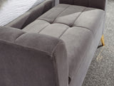 Pettine ottoman storage bench grey