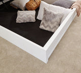 Como Wooden Ottoman Double Bed - White