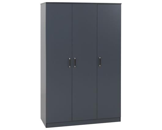DAKOTA 3 DOOR WARDROBE BEDROOM SET - DARK GREY