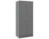 DENVER 2 DOOR WARDROBE BEDROOM SET - GREY GLOSS