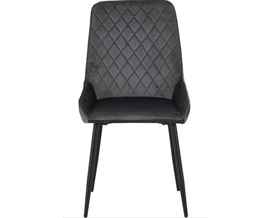 AVERY EXTENDING DINING SET (X4 CHAIRS) - CONCRETE/GREY VELVET