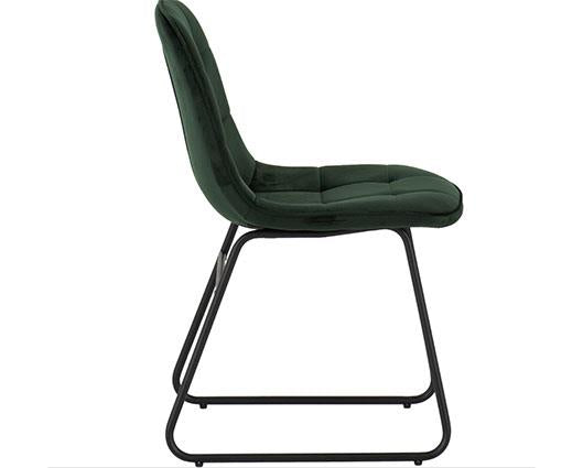 ATHENS RECT & LUKAS DINING SET (X4 CHAIRS) - MEDIUM OAK EFFECT/EMERALD GREEN VELVET
