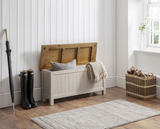 ASPEN STORAGE BENCH - GREY WASH