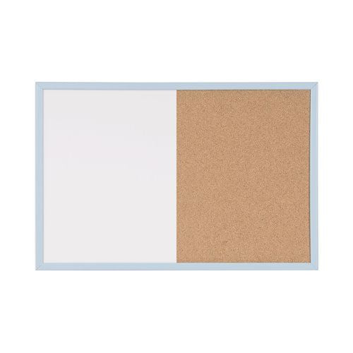 Bi-Office Pastel Magnetic Cork Combination Board Blue Frame 60x40cm MX03106981