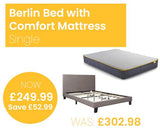 Berlin Bed with SleepSoul Comfort Mattress - Single