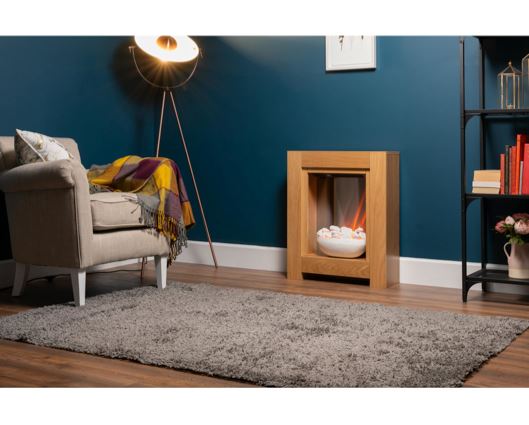 Adam Monet Fireplace Suite in Oak with Electric Fire, 23 Inch