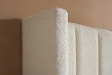 Maisey Ottoman Bed White Boucle - King