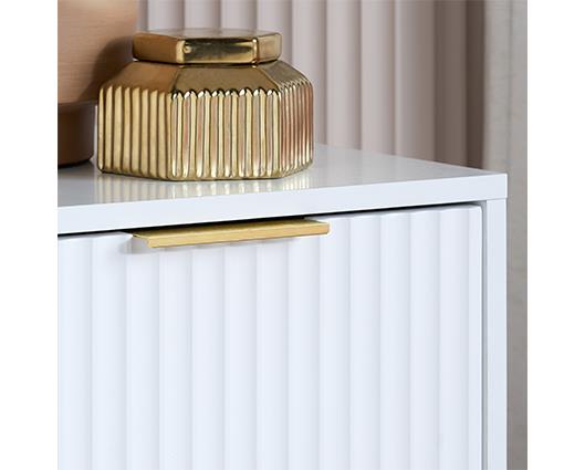 Zara 6 Drawer Fluted Chest - White