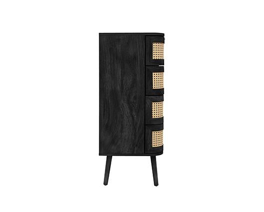Noah 5 Drawer Chest - Black