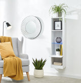 Galicia tall shelf unit with led white